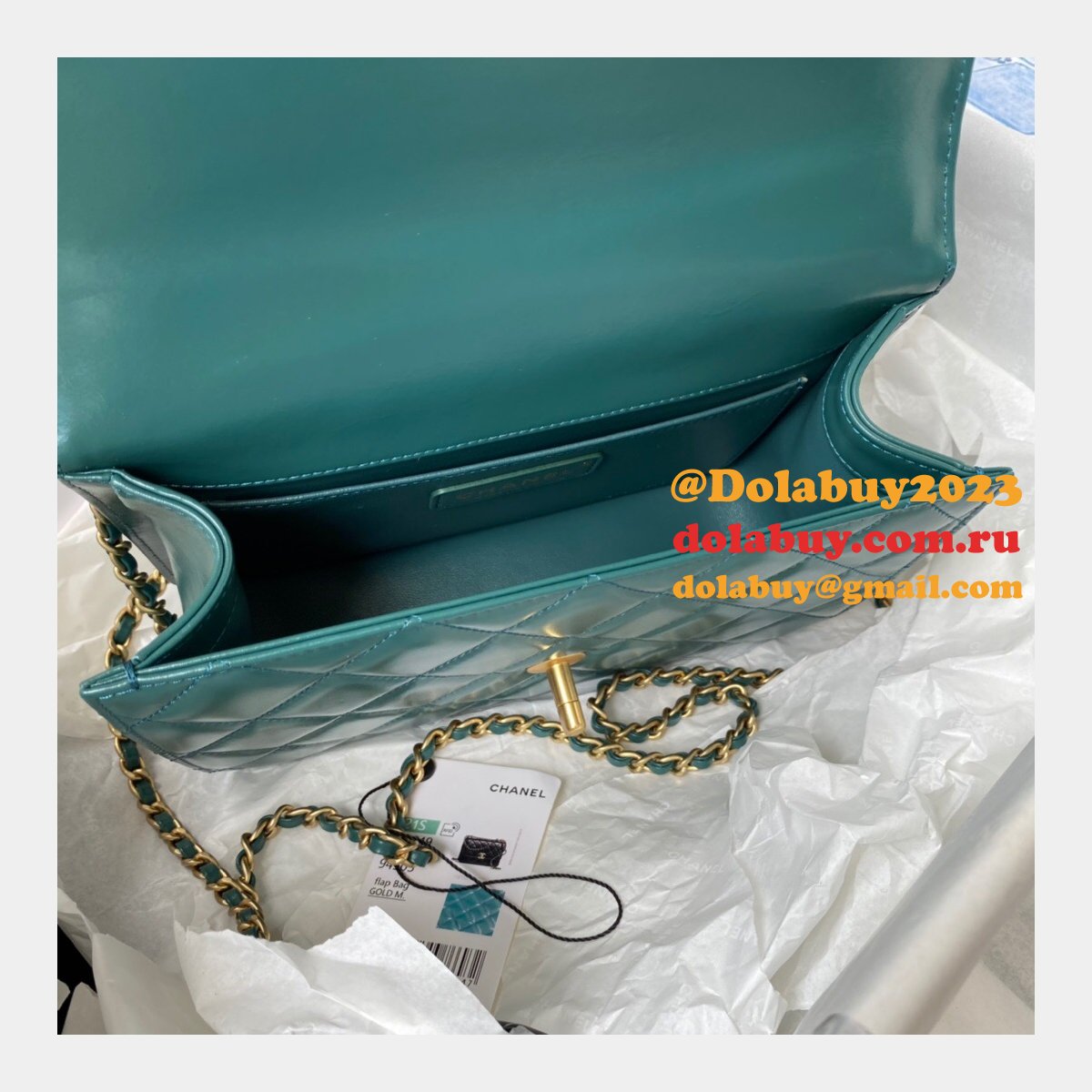 1:1 Replica AS2649 Calfskin & Gold-Tone Metal Flap Bag