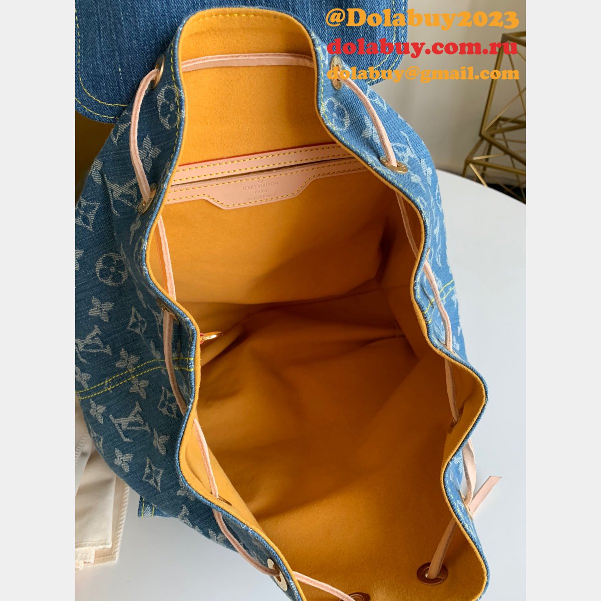 Louis Vuitton High Quality Designer Replica M44460 Denim Dackpack Bag