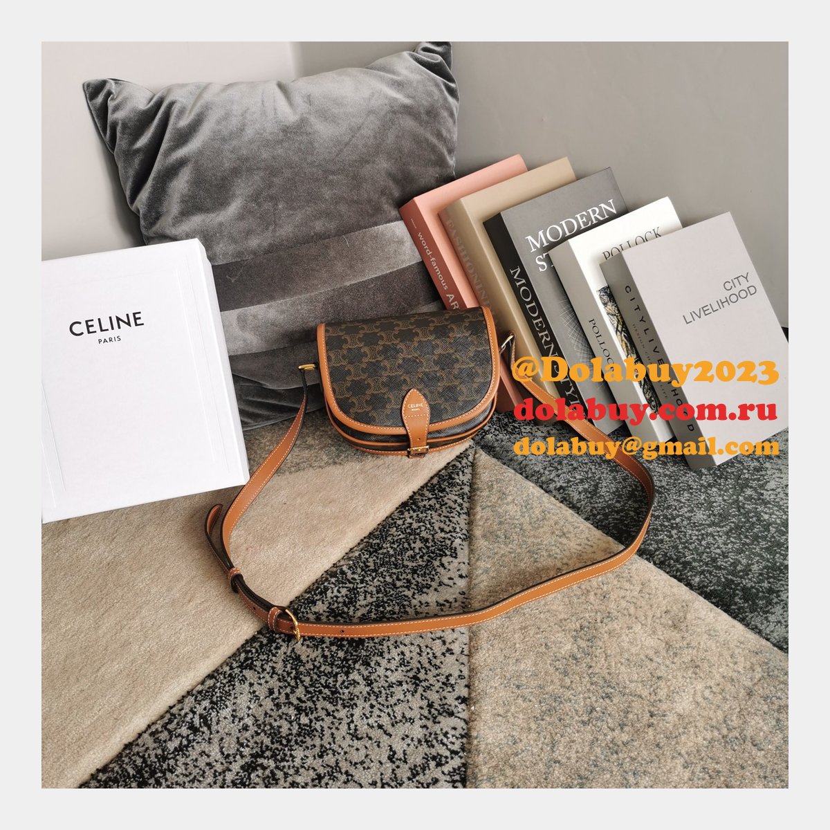 Celine Best Quality Designer Folco Besace 191502 Replica Bags
