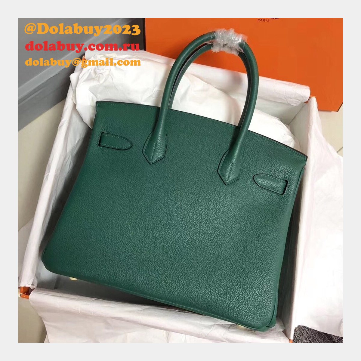 Hermes Birkin 35cm Togo leather Handbags Green