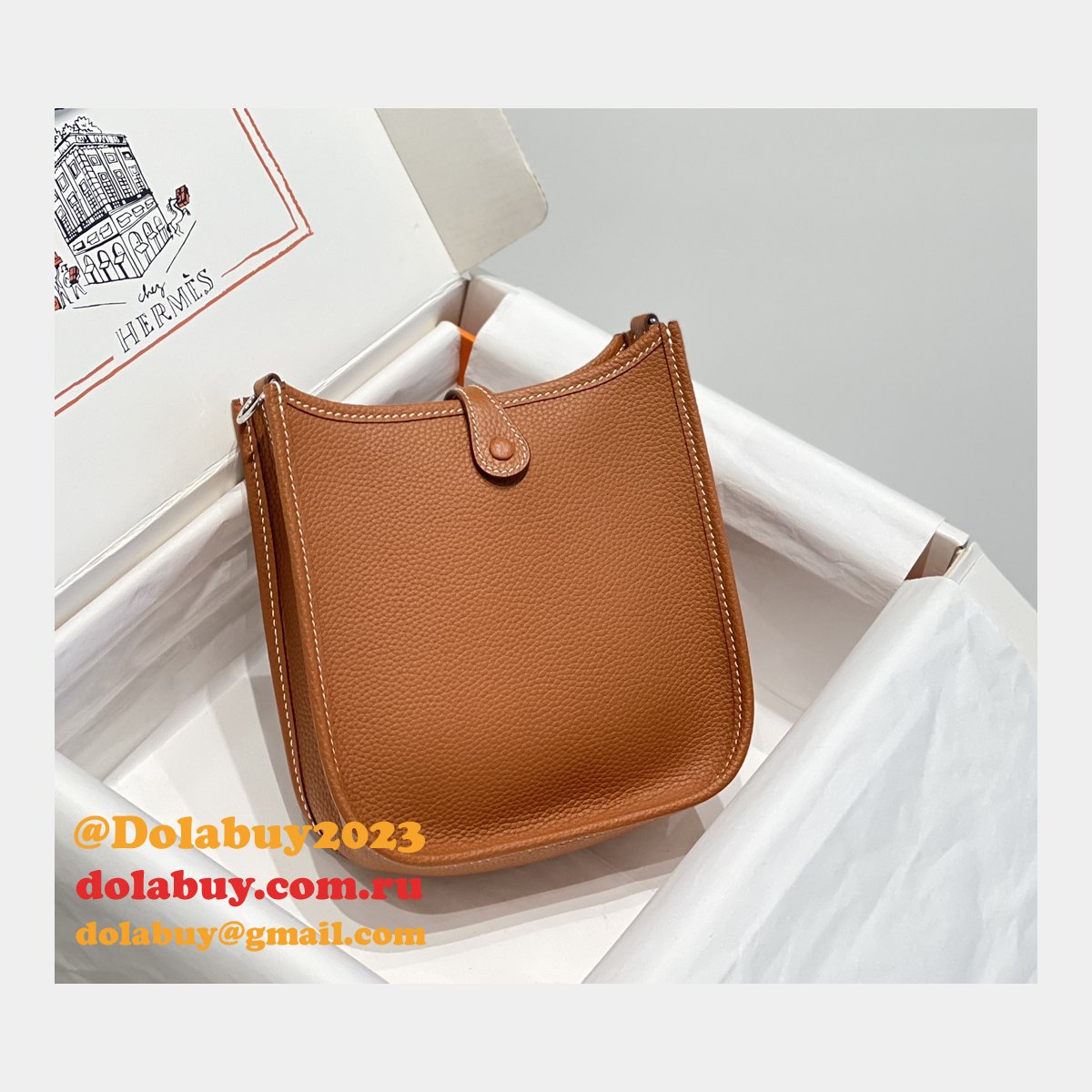 Replica Hermes Evelyne III TPM Mini Camel Bags