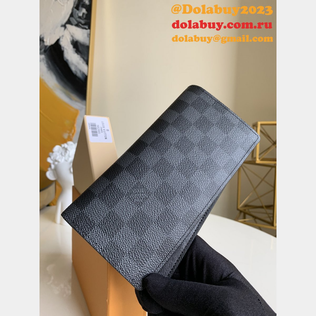 M61697/N62665/M66540 Brazza Wallet Monogram Eclipse Damier Graphite LV Replica