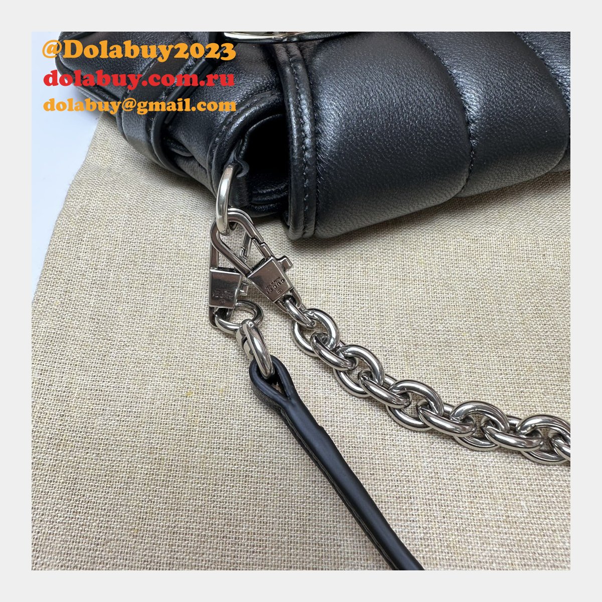 G*u*i designer 764339 horsebit chain knockoff shoulder bag