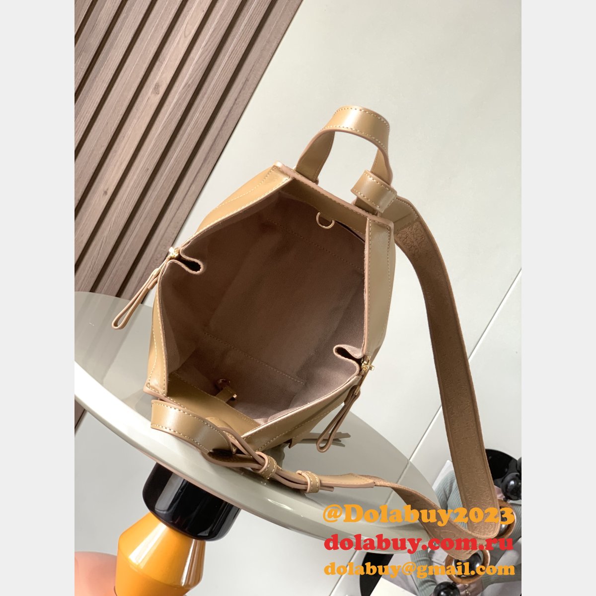 Compact Top Quality Loewe Hammock Bag In Satin Calfskin 20.8cm