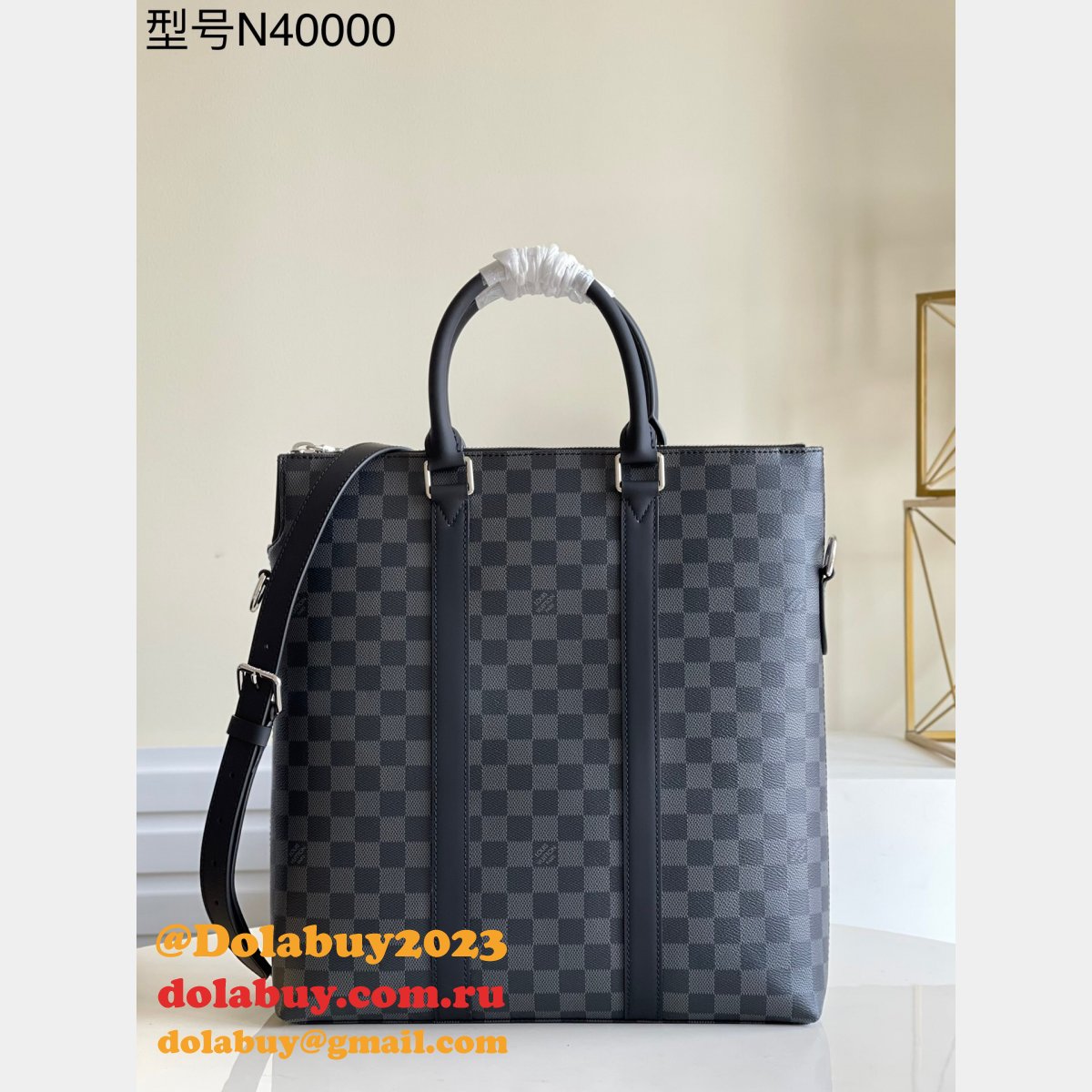 Louis Vuitton Replica N40000 Wholesale Anton Tote Damier Graphite Canvas Bags