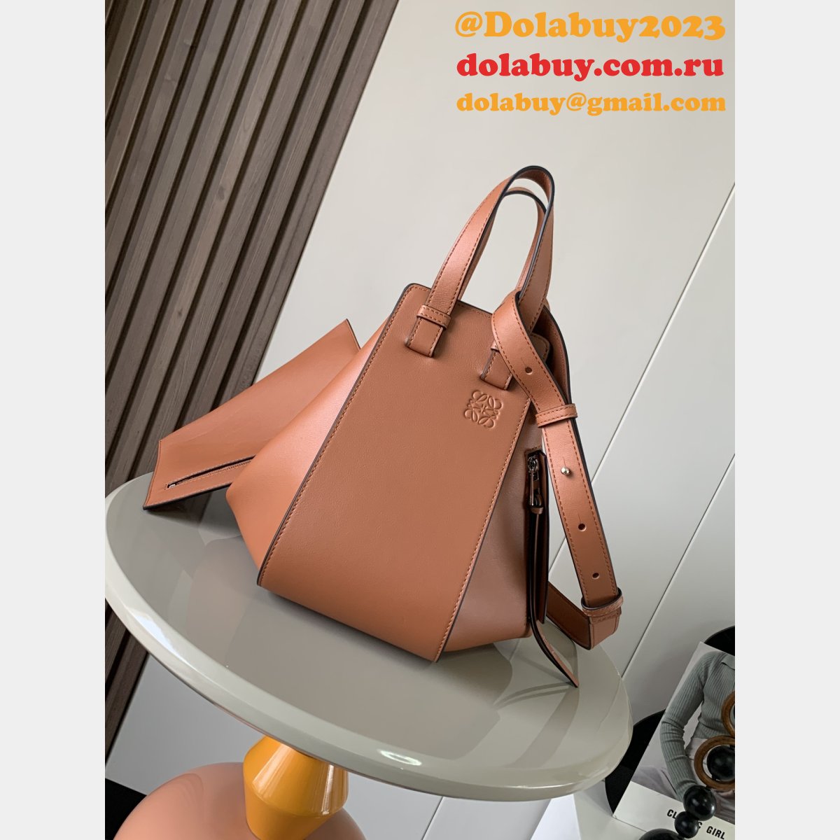 Small Top Quality Loewe Hammock Bag In Classic Calfskin