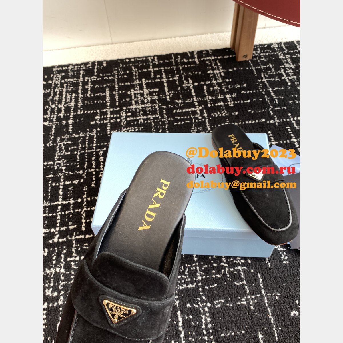 2025 Top Quality Prada Suede Slippers