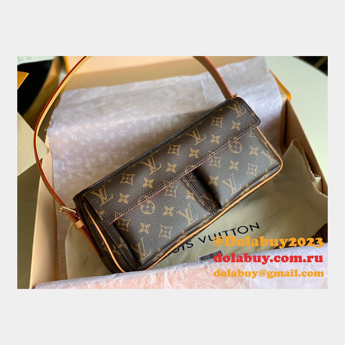 Louis Vuittons Replica Monogram Viva Cite Mm Shoulder M51164