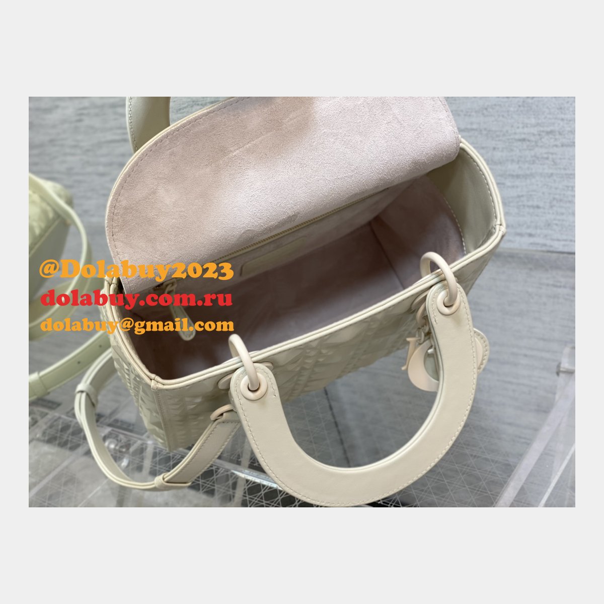 Christian Lady Dior 24cm AAA+ Replica Top Quality Black Bag