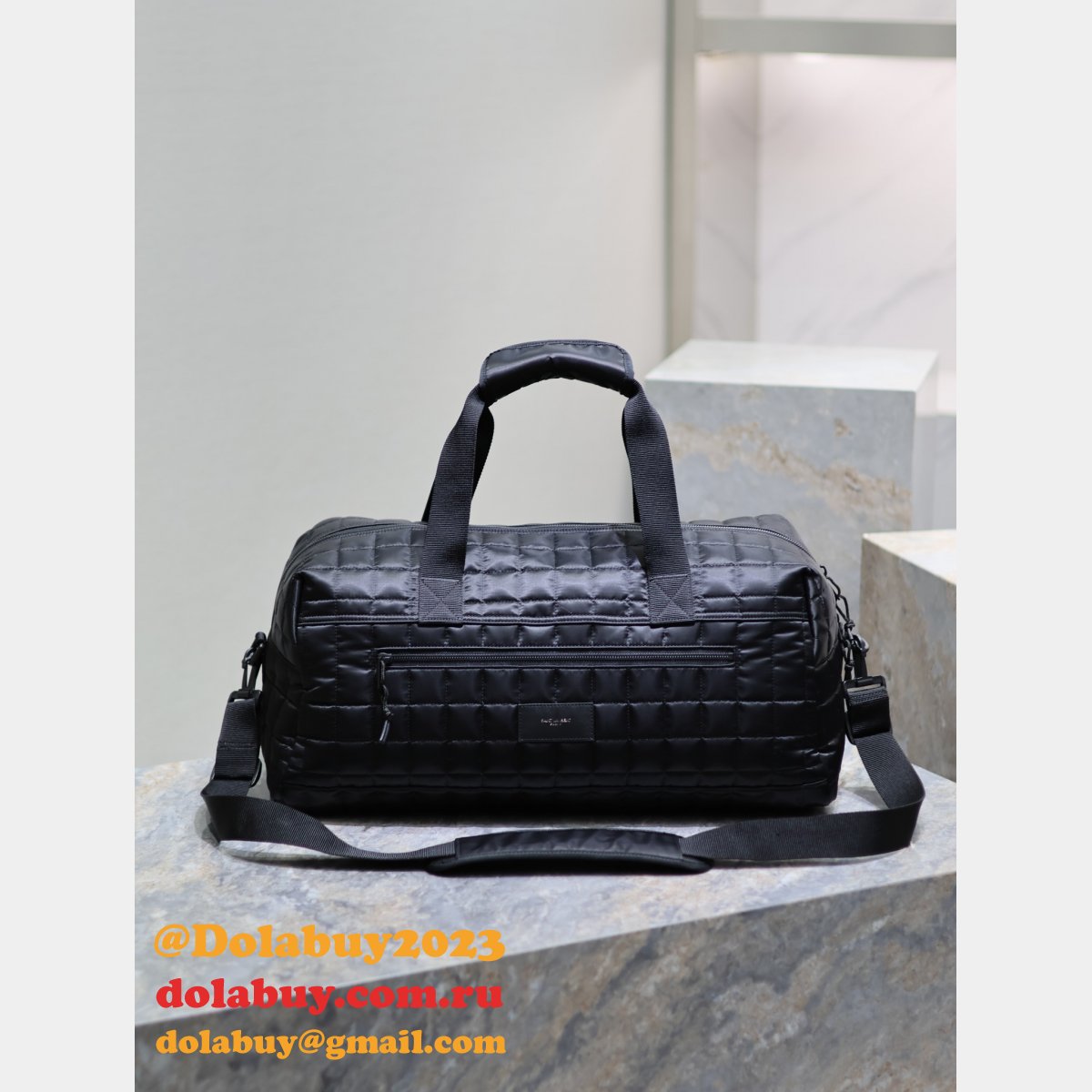Luxury Fake Designer YSL 581374-1 Travel Tote Black Bag