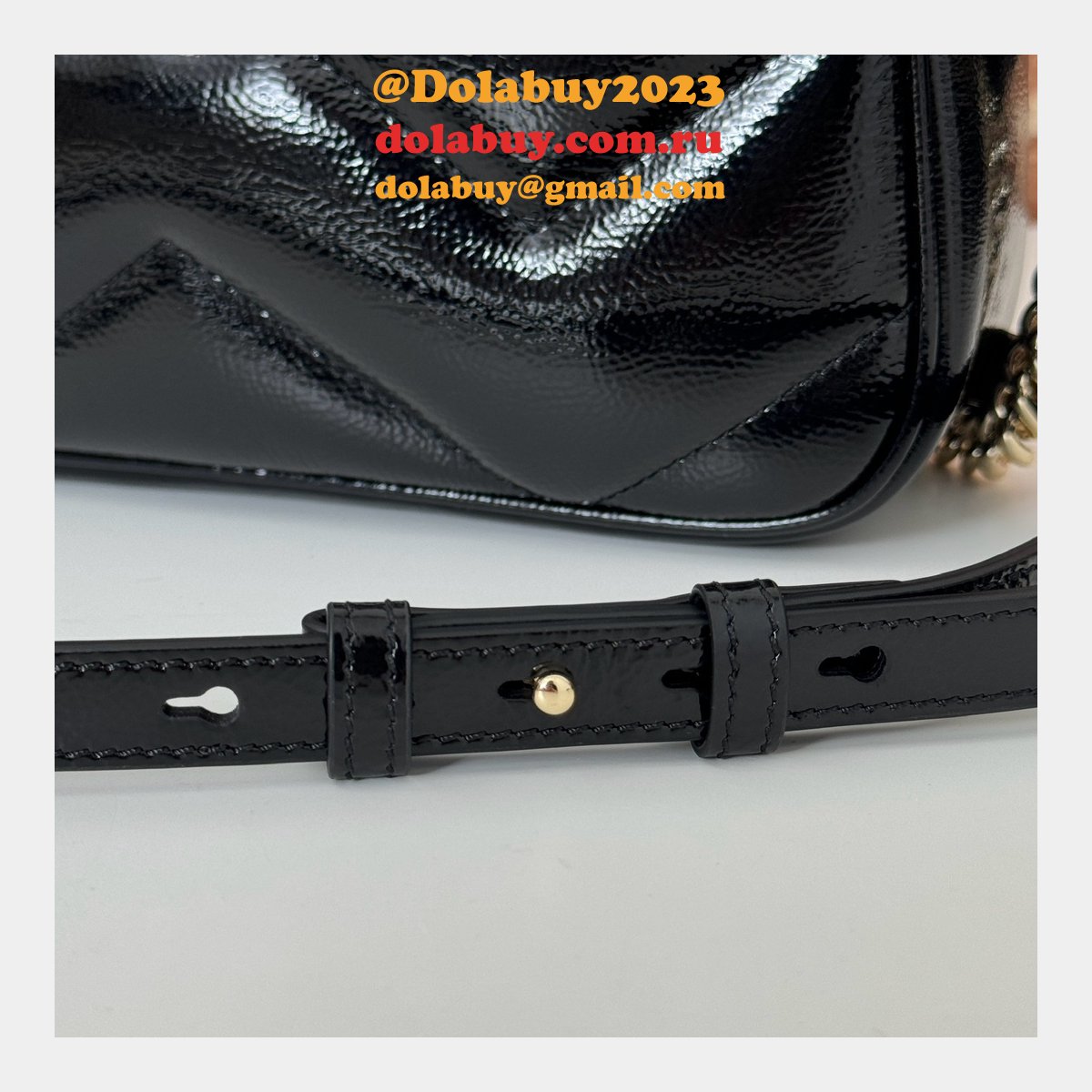 gg marmont G*u*i duplicate small shoulder 802448 black bag