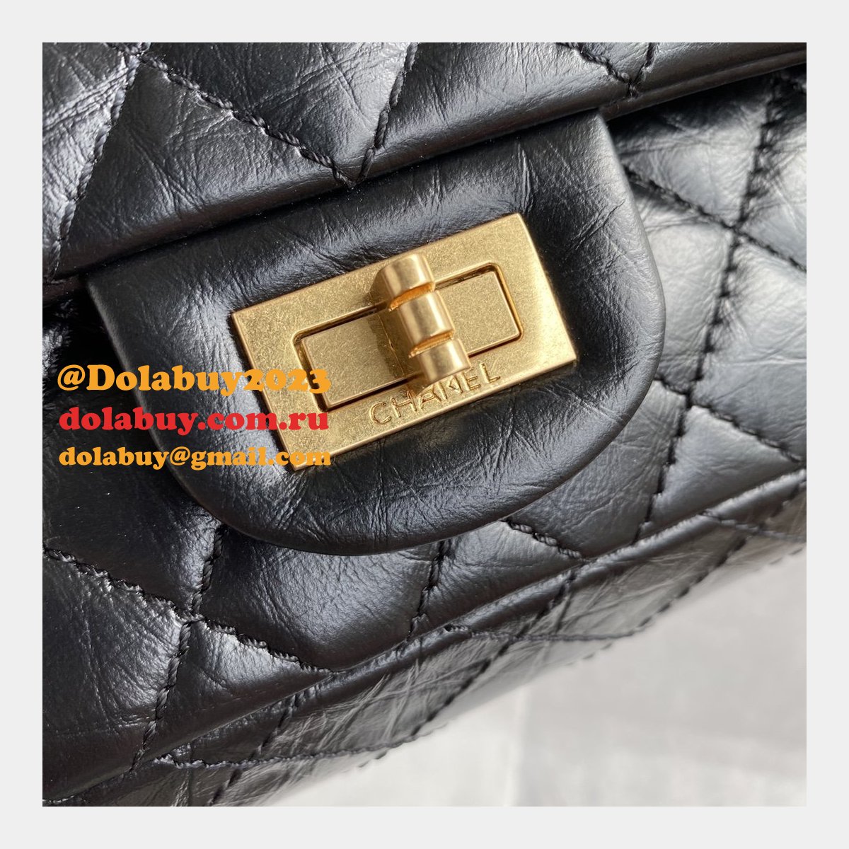 Replica CC 2.55 Flap Reissue Black Bag