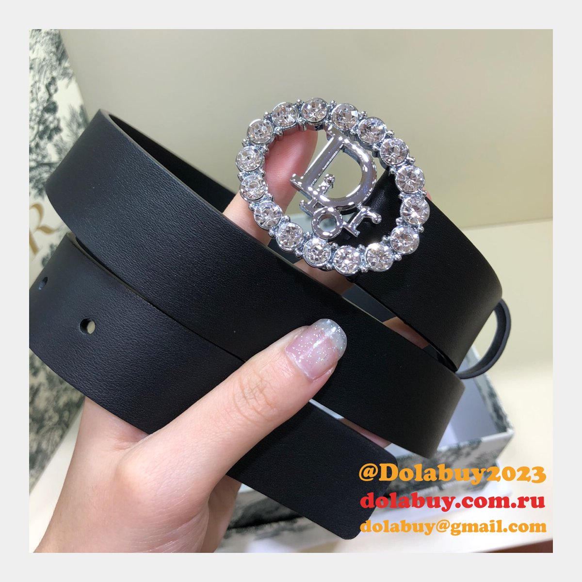 Wholesale Christian Dior AAA Belts 30mm Black Replica