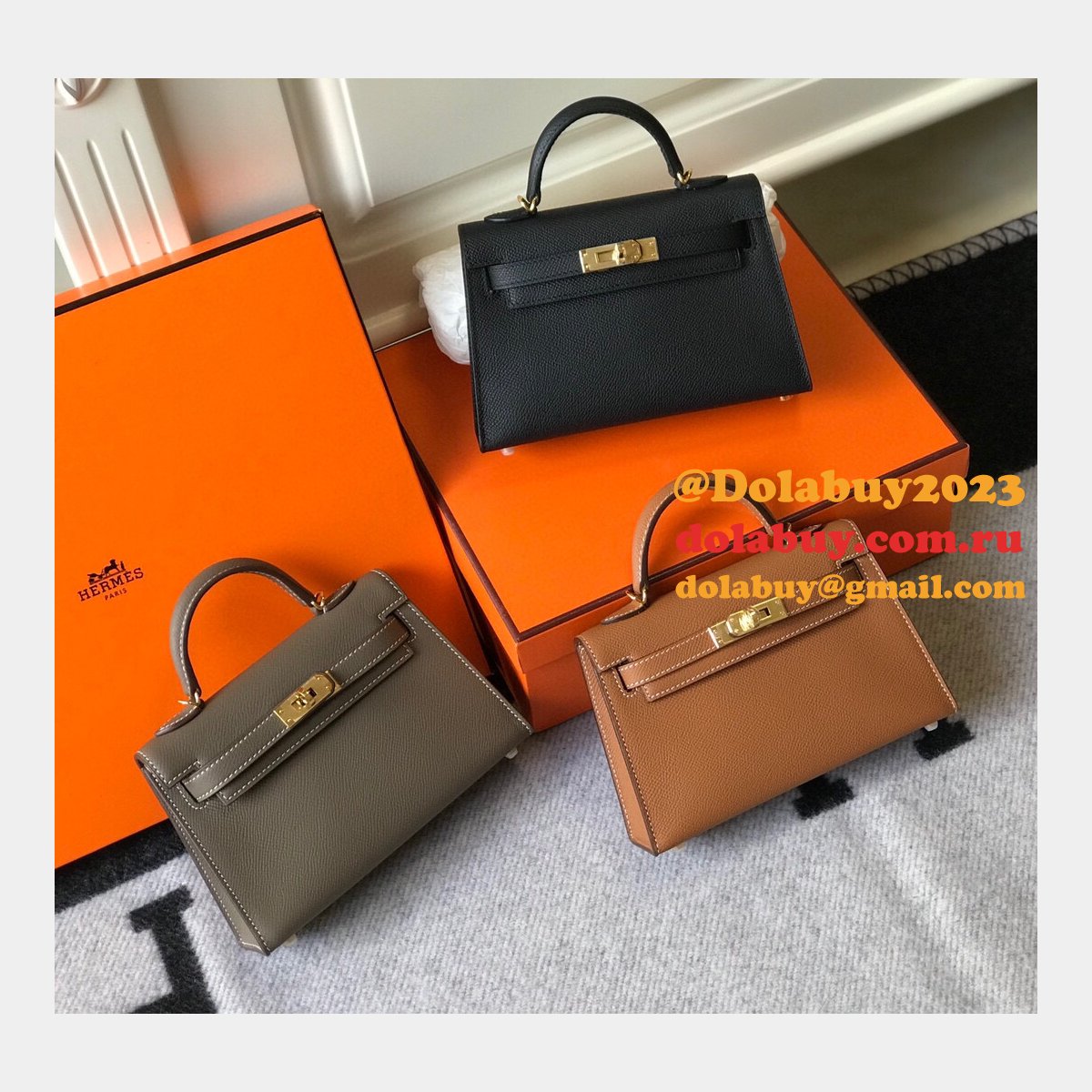 Buy Designer Best Replica Hermes Kelly 19CM Mini Bags Online