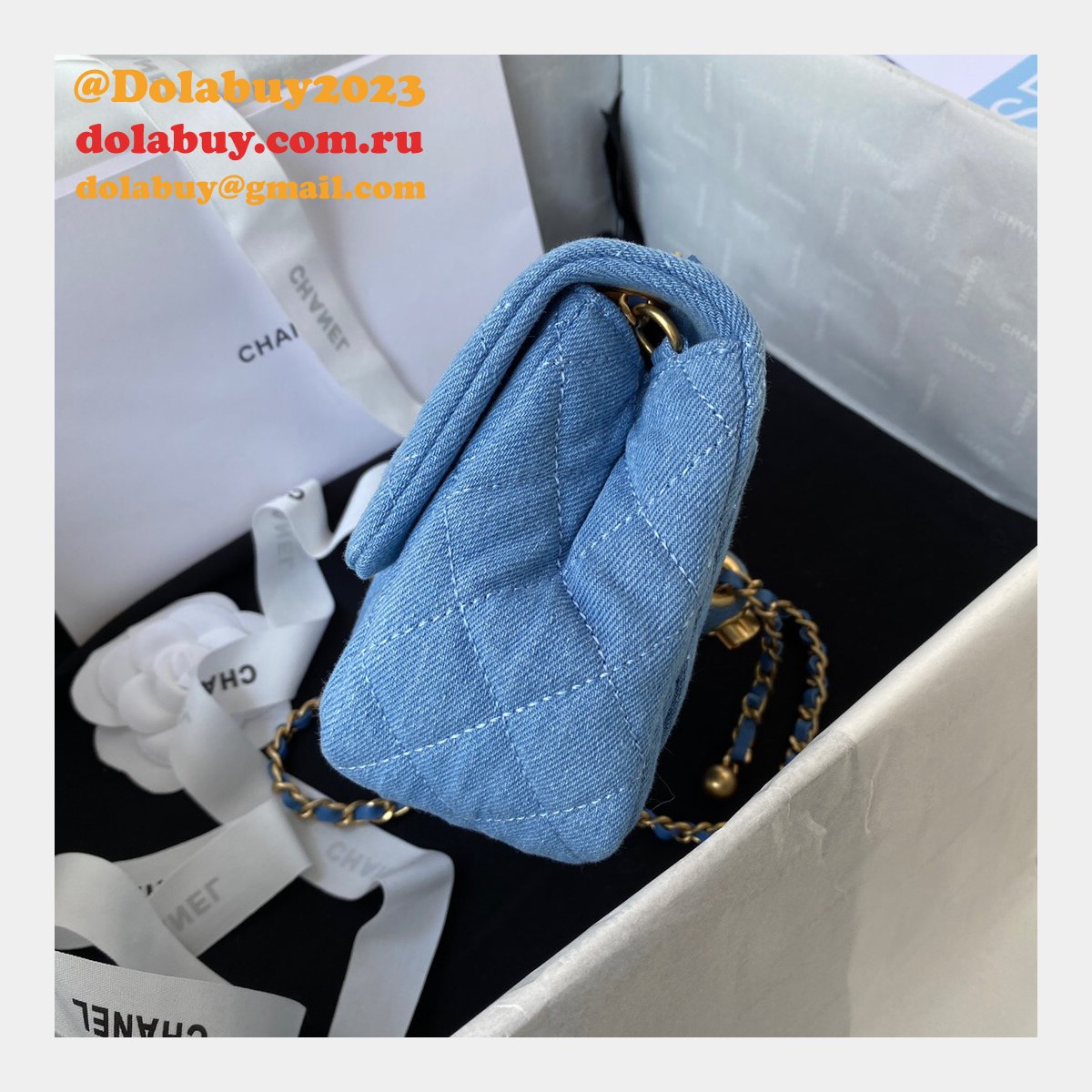 Best Replica AS1786/AS1787 light/deep Blue color Denim Handbags 2022