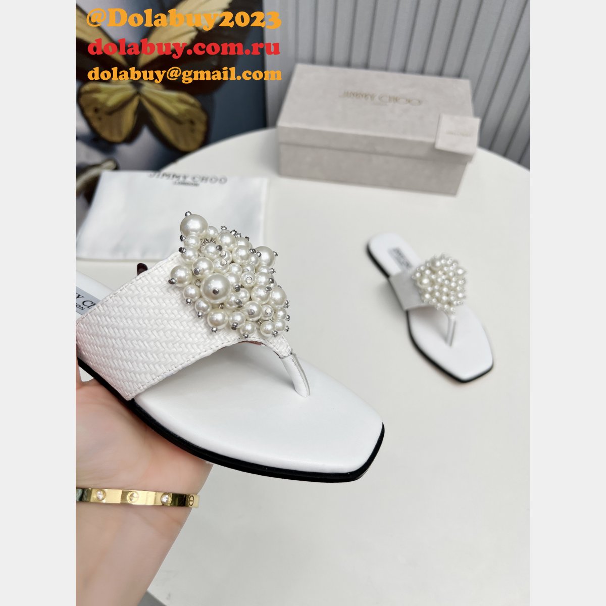Cheap JIMMY CHOO Designer Perfect slippers