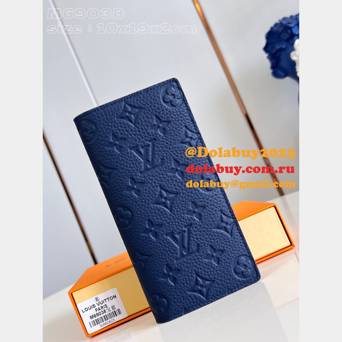 AAA+ Brazza Slender Zippy Vertical Wallet LV Replica Bag