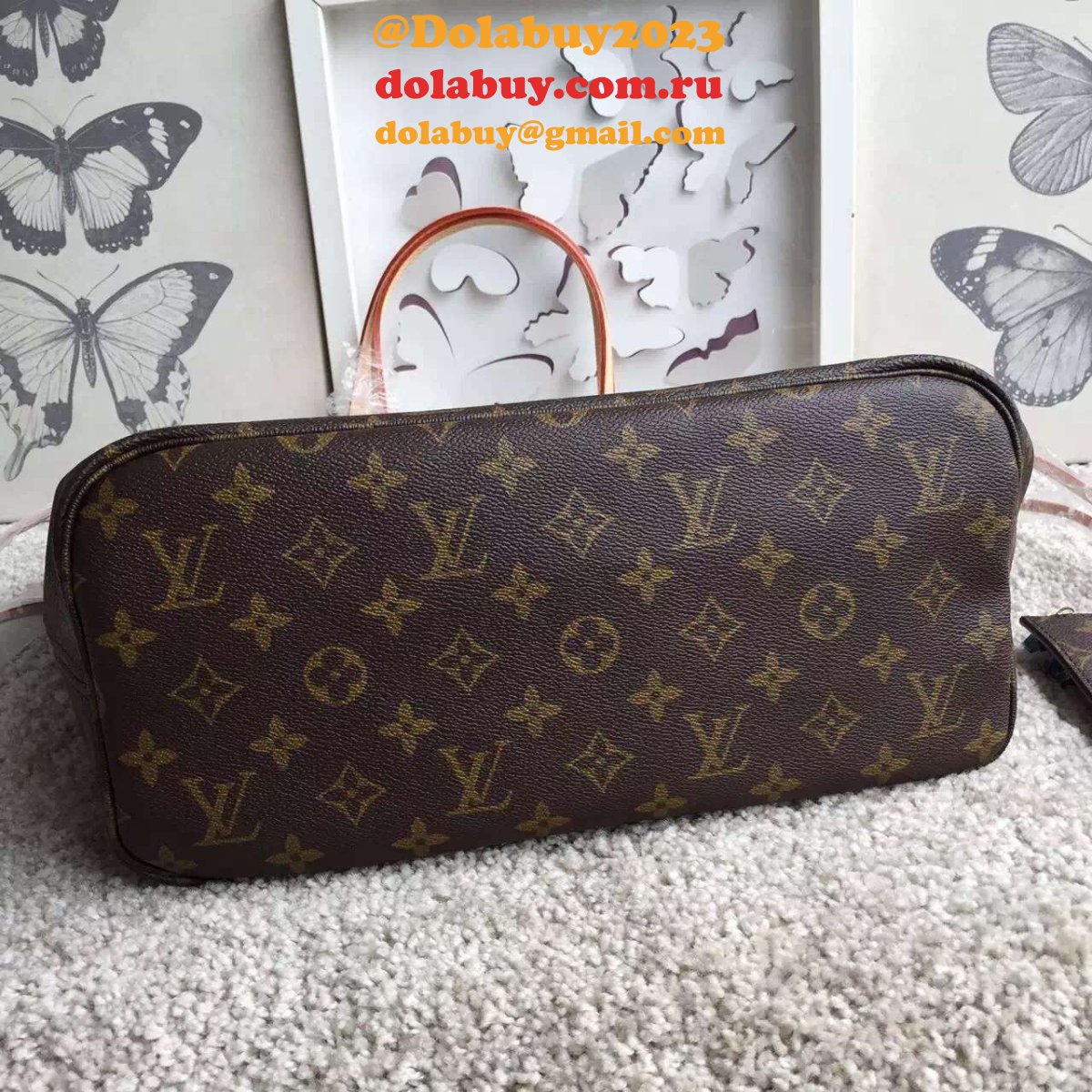 Louis Vuitton Top Quality Neverfull MM monogram 32CM Red