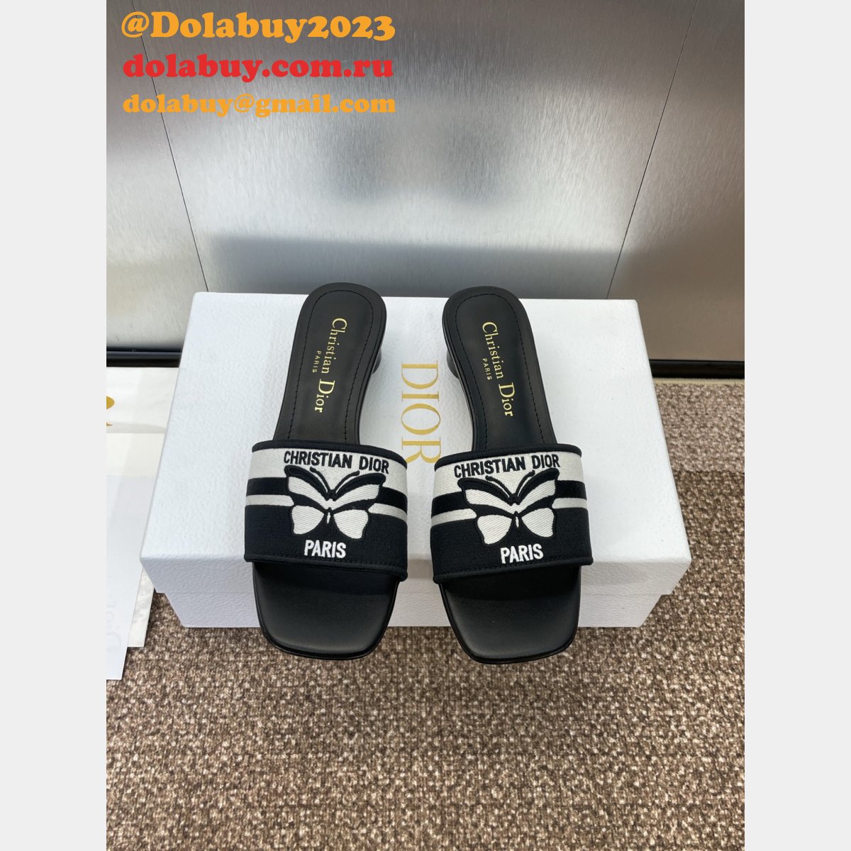 Fashion Dior Dway Slide Black