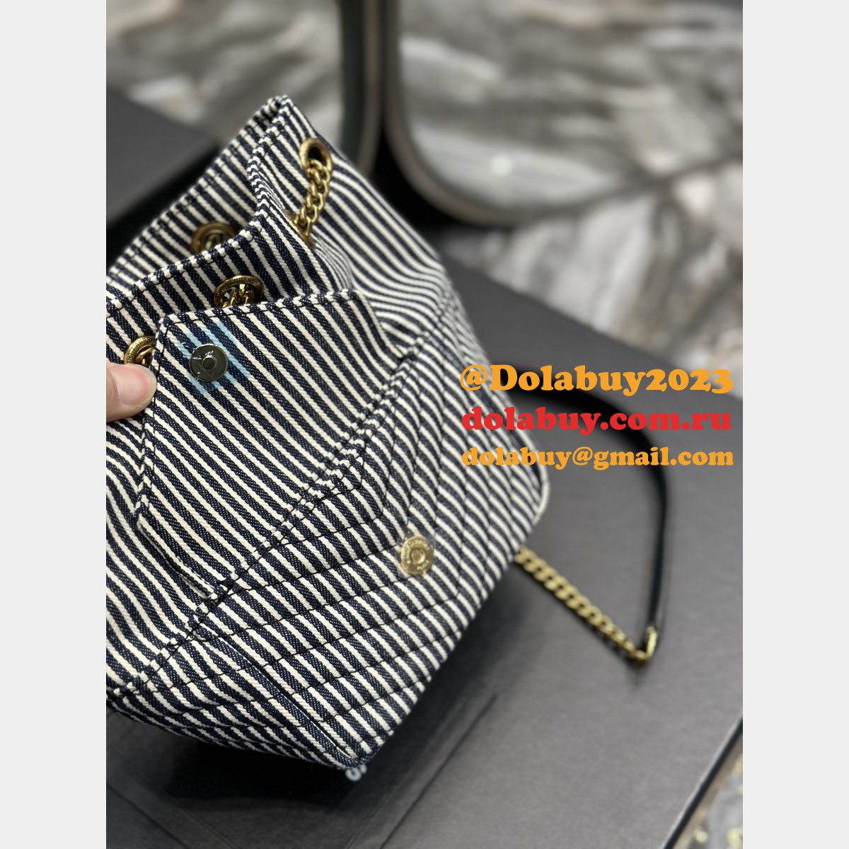 UK Quality Replica Saint Laurent Joe Denim Stripes 631052/672609 Bags