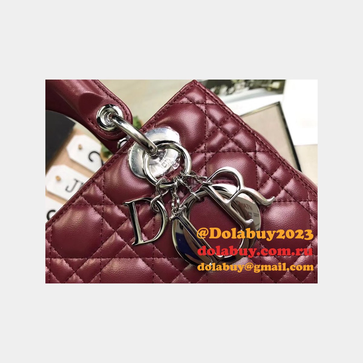 Fashion Christian Dior Lady Dior Top Quality 24CM Fake Bag