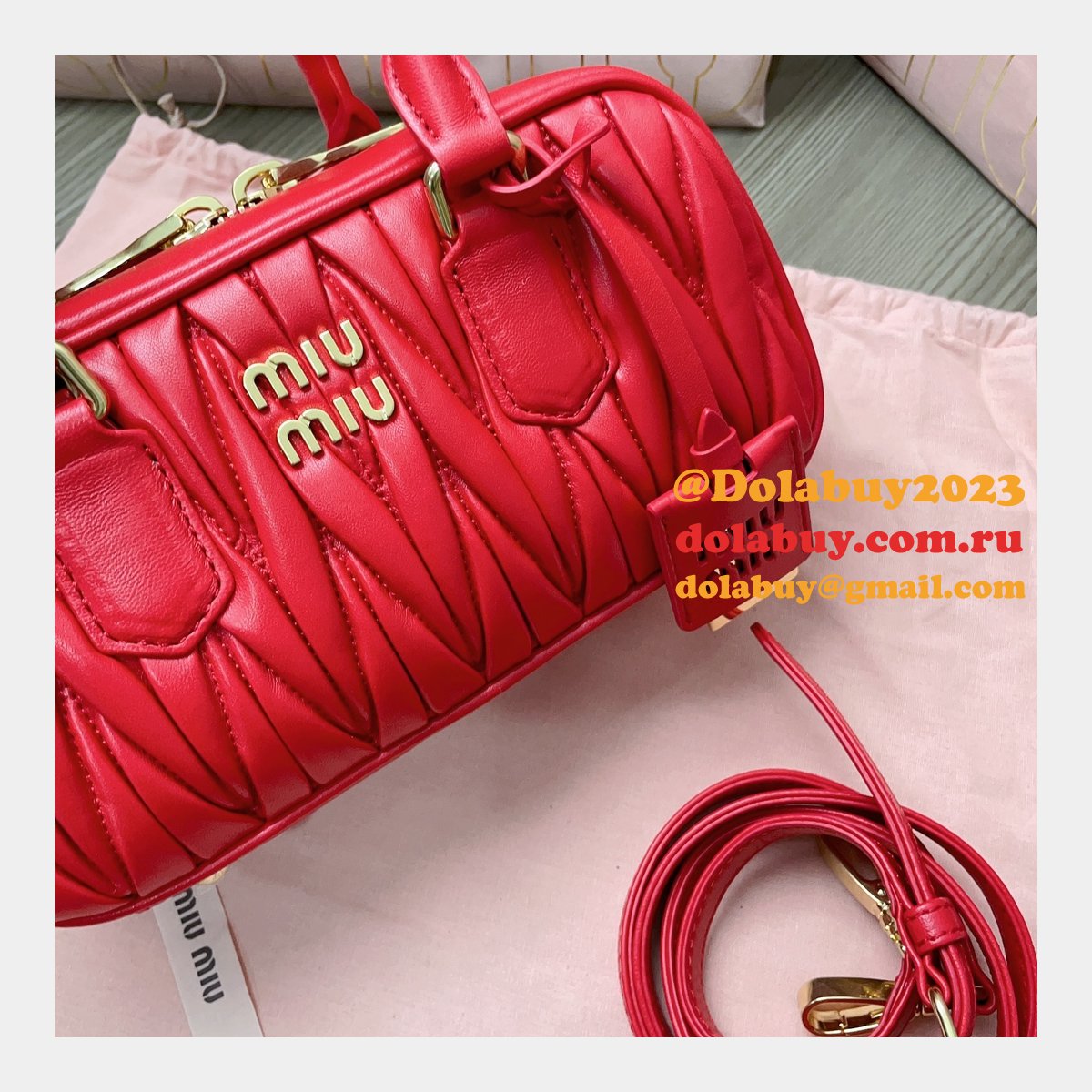 Shopping Top Grade 5BB142 Matelasse Replica Miu Miu Online Fake Bag
