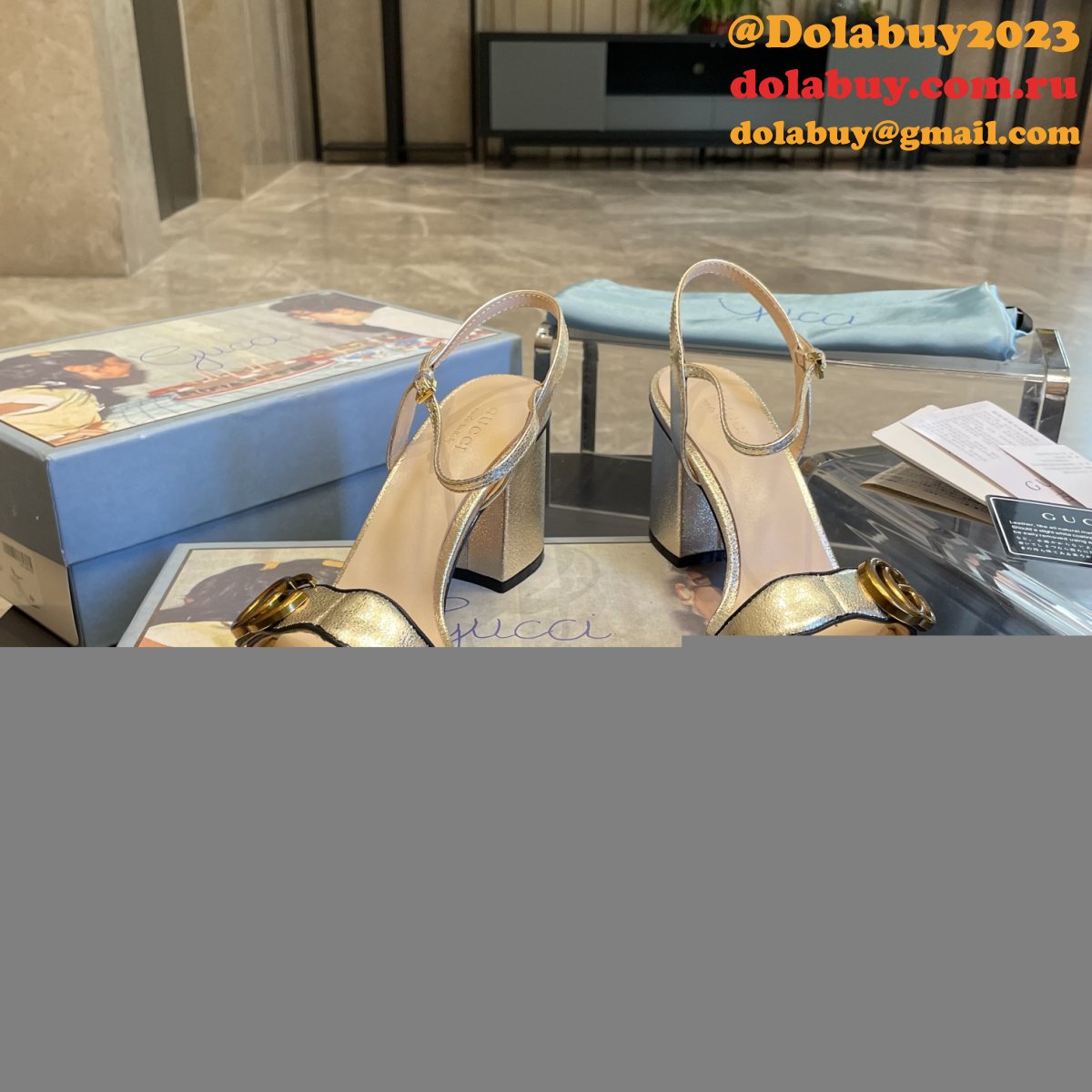 replica G*u*i wholesale classic high heel sandals shoes