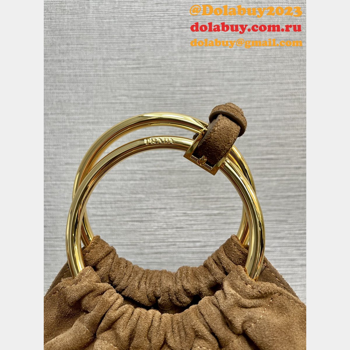 Wholesale New Prada 1:1 Mirror Mini Nappa Bucket Bag 1BC227