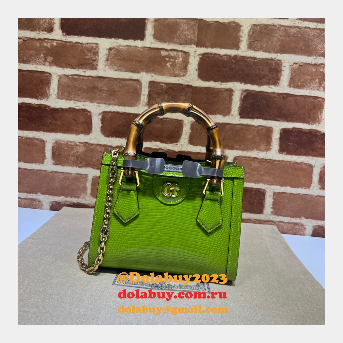 aaa quality replica G*u*i diana lizard 675800 bag