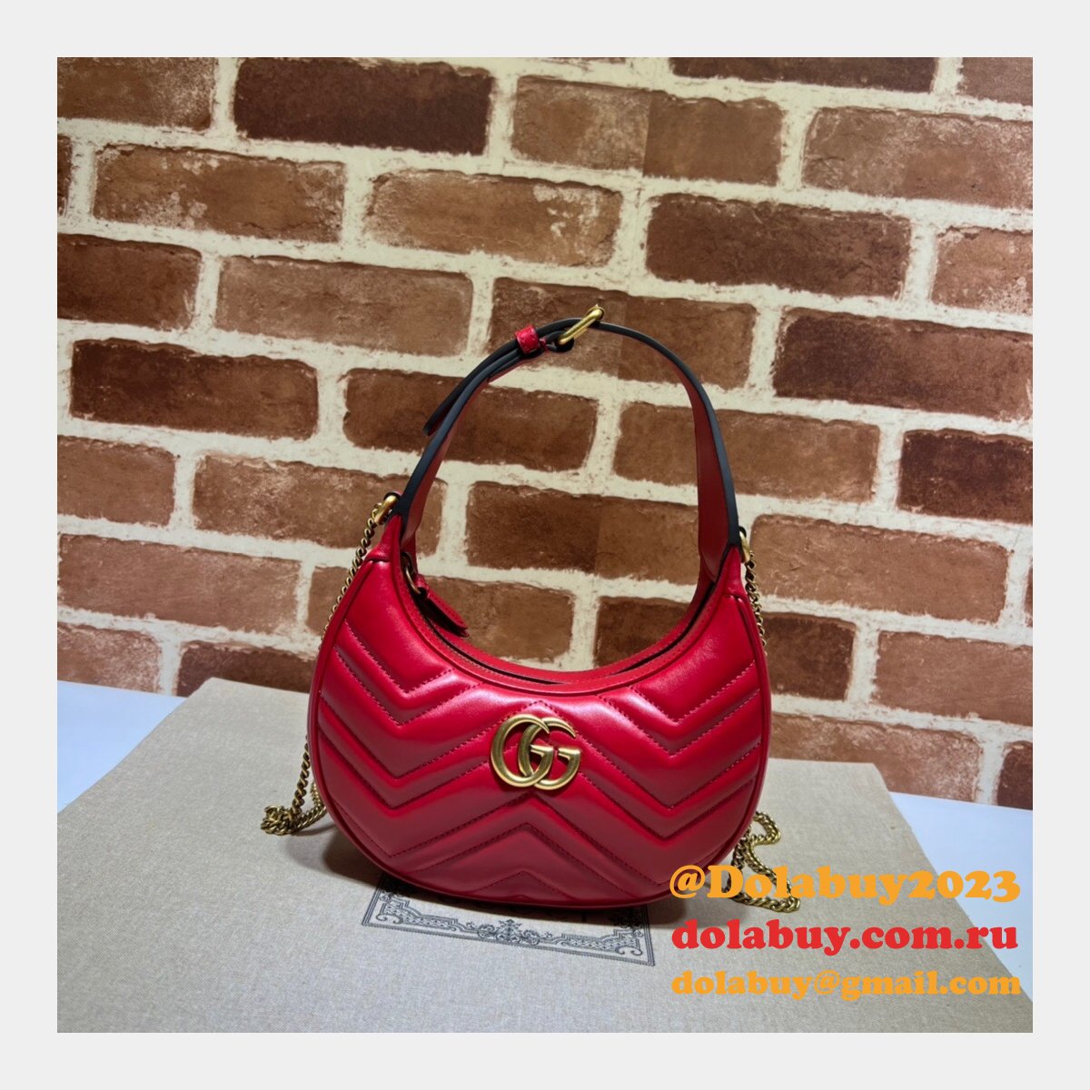 G*u*i best 699514 gg marmont half-moon-shaped replica bag