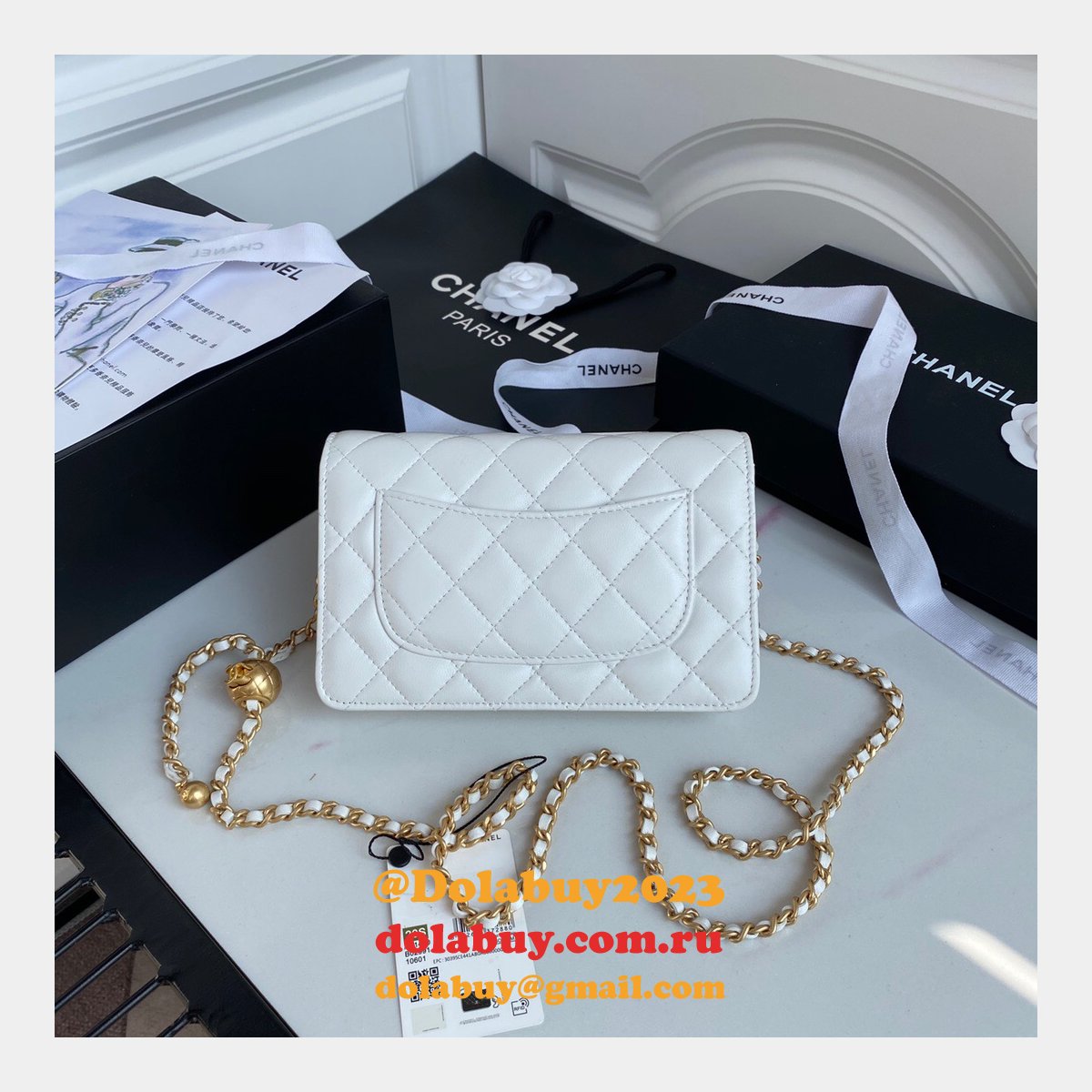 Replica 19CM Iridescent Wallet On Chain WOC AP1450 Bag