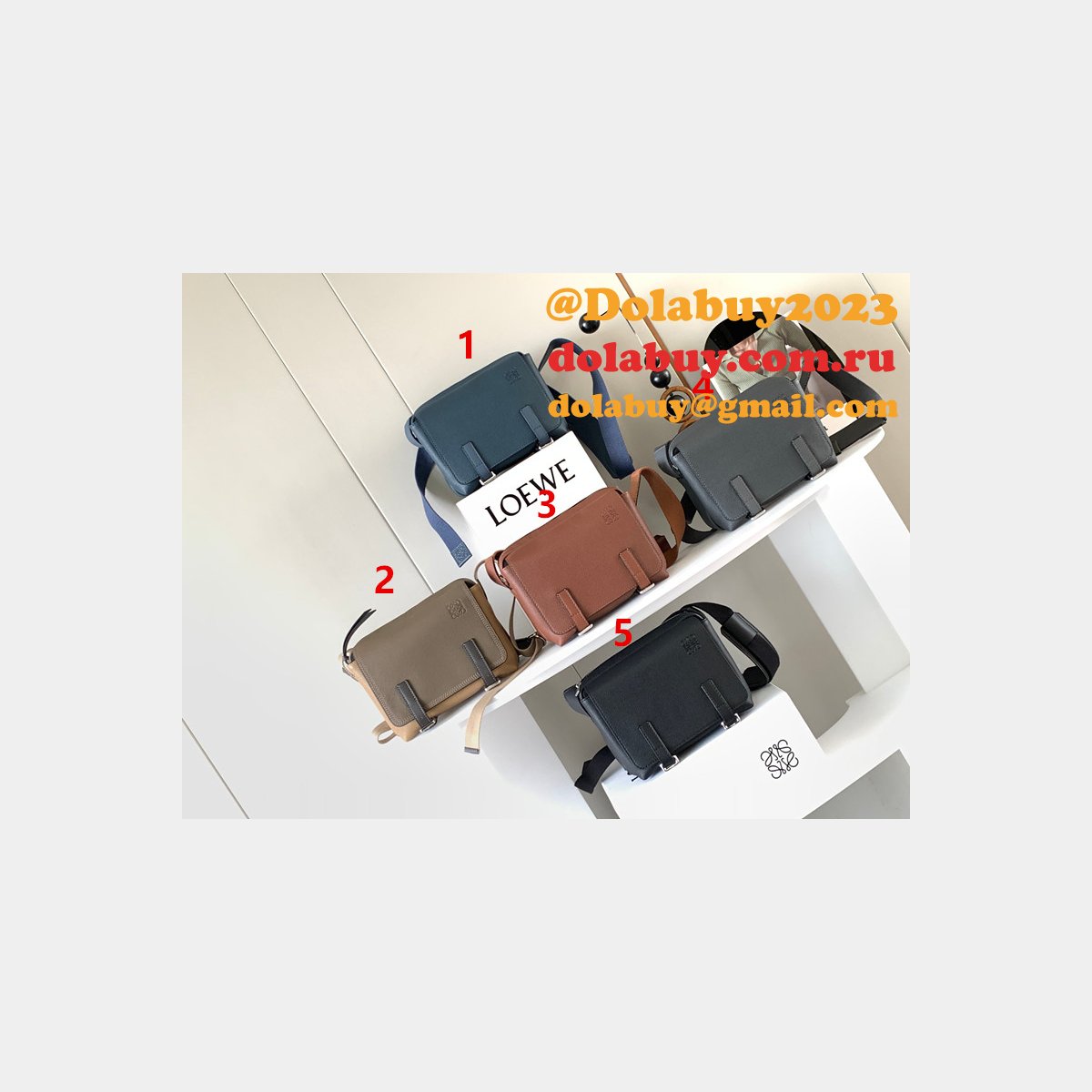 Top Quality Designer loewe military messenger 9012