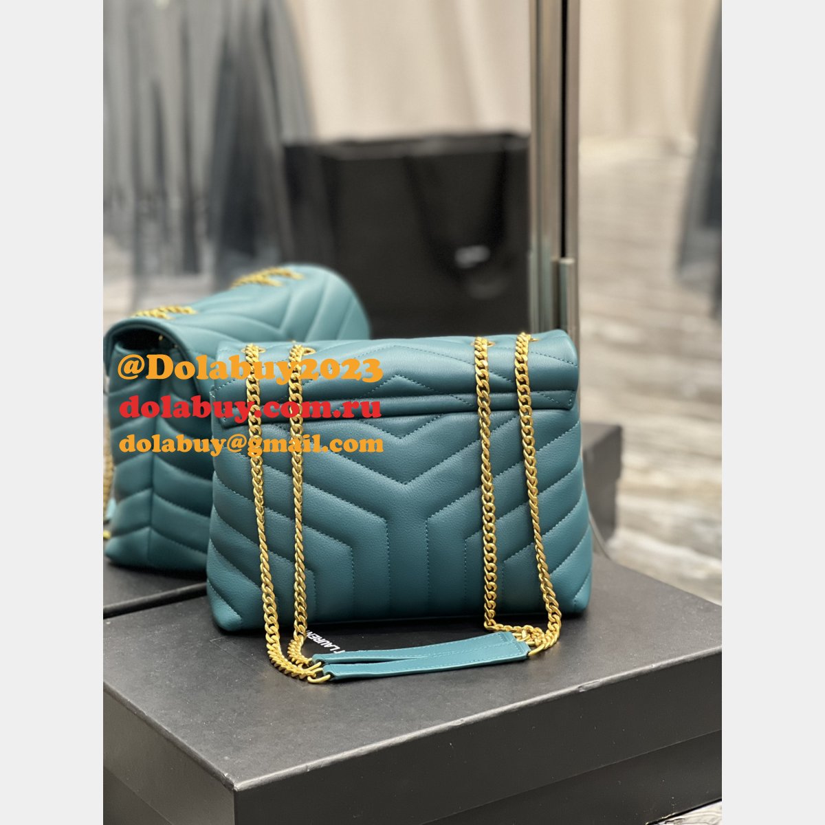 High Quality Designer Loulou Replica Saint Laurent Handbags Green Wholesale