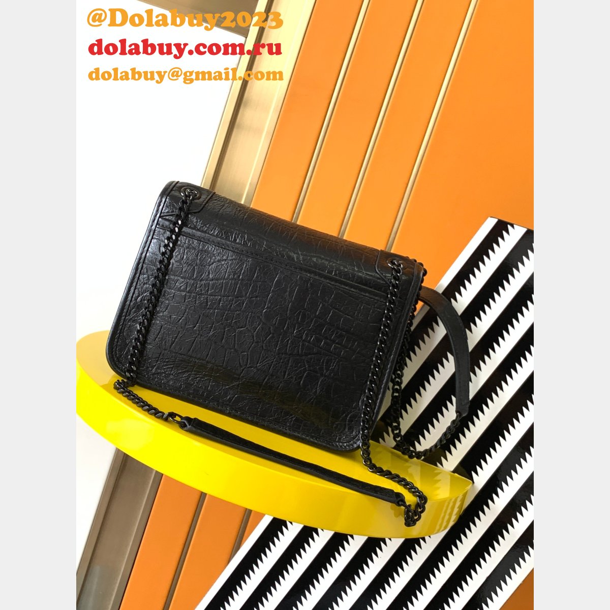 Duplicate YSL CROCO VEIN NIKi BAG 533037 22/28cm