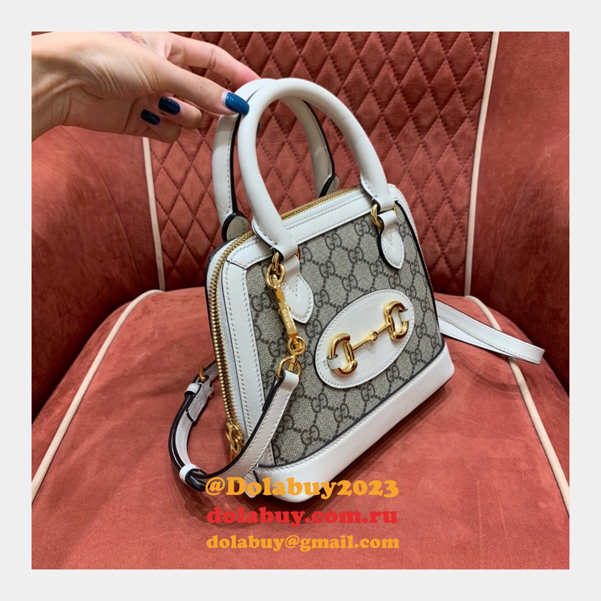 G*u*i replica 1955 horsebit top handle 640716 mini