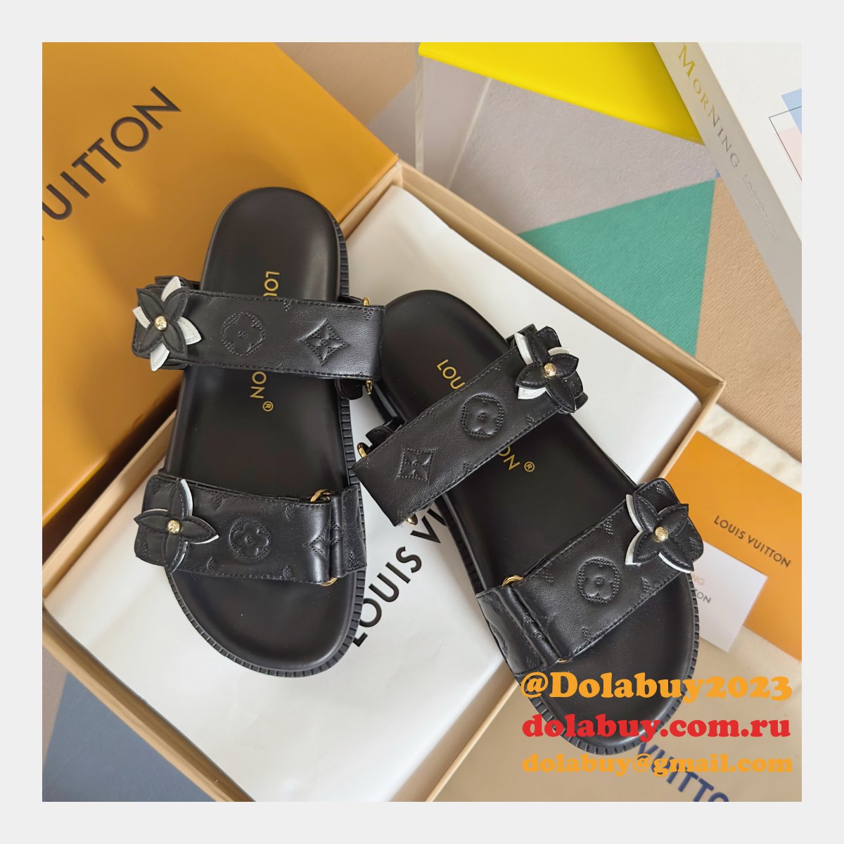 Top Quality LV Sunset Flat Comfort Mule