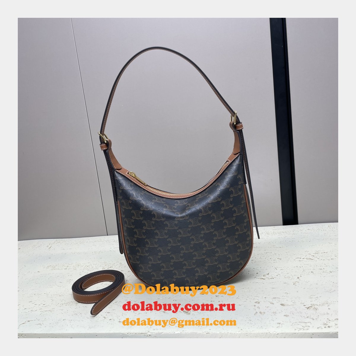 Designer Celine Fake 117253 Heloise Cuir Triomphe Bag