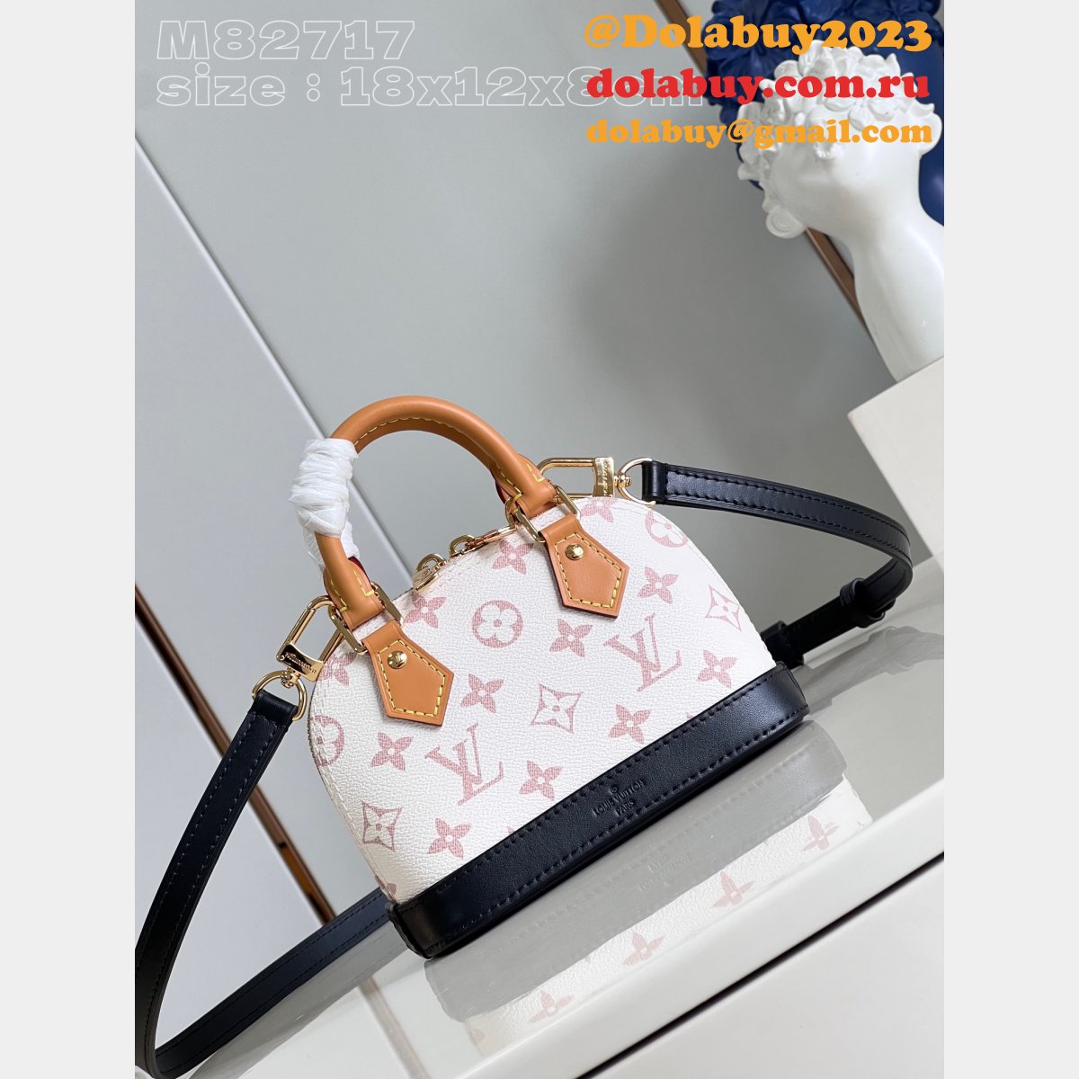 Fashion M82717 Louis Vuitton Nano Alma Monogram Canvas Fake Bag