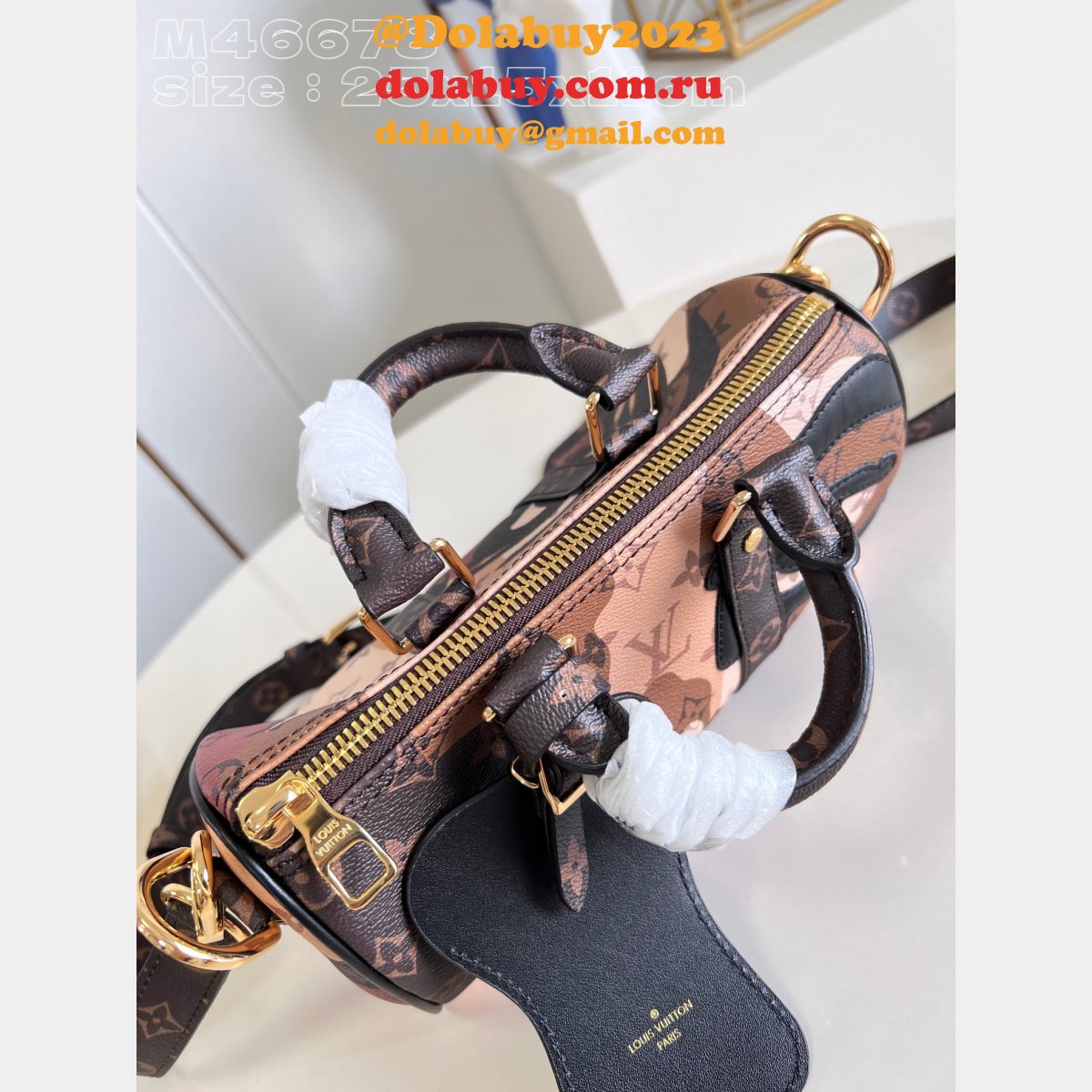 Keepall Bandoulière 25 Brown M46678 Louis Vuitton Replica Bags