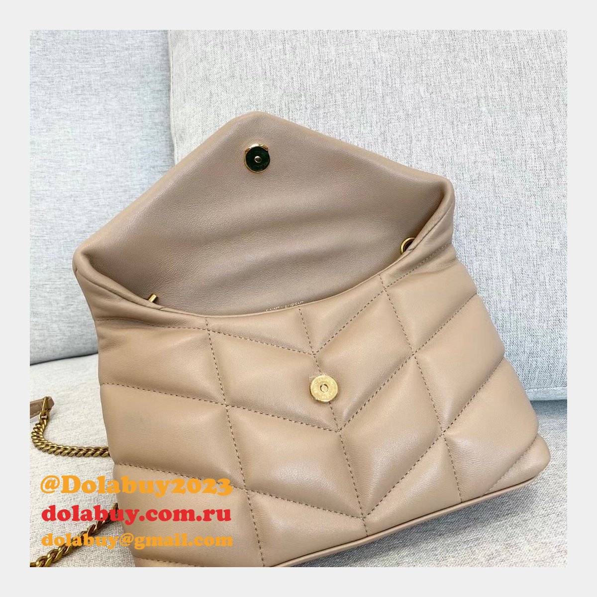 Top Quality best YSL LOULOU PUFFER HANDBAG 23cm