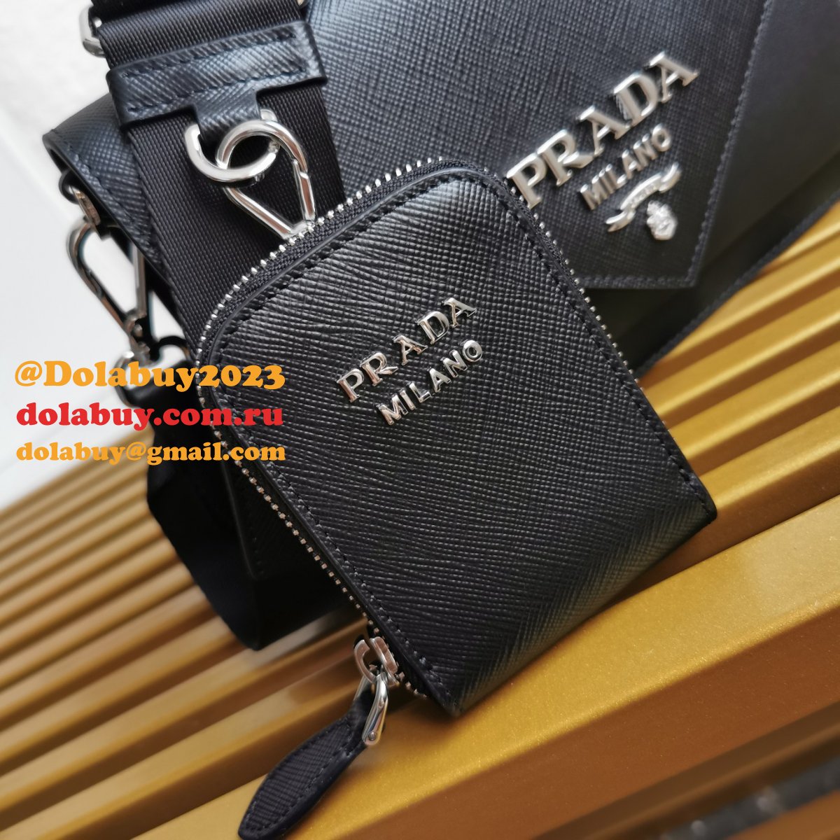 Saffiano Prada 1BP020 Luxury Envelope Replica High Quality Bag