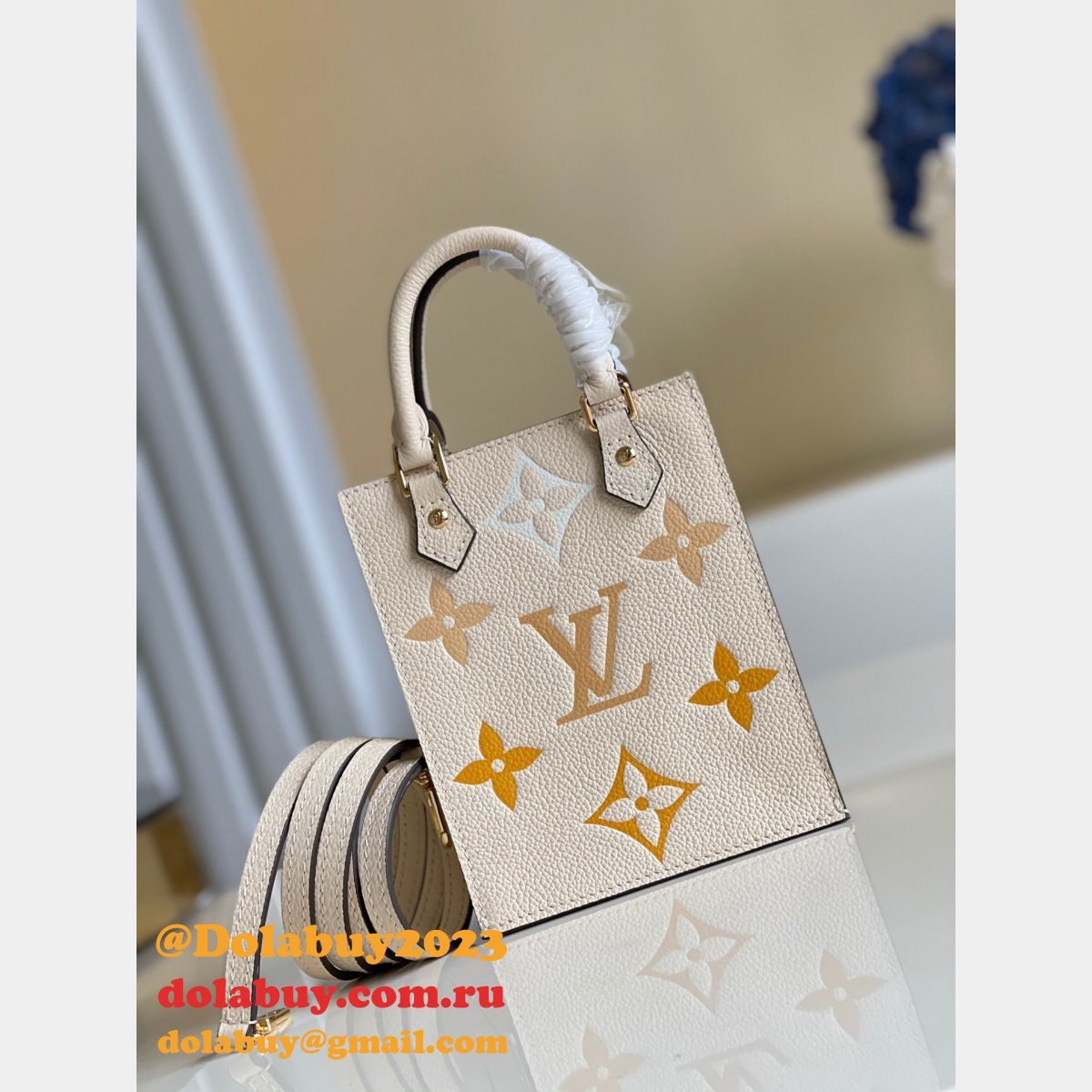 Replica Louis Vuitton M80449 Petit Sac Plat Noe AAA+ Cream Bag