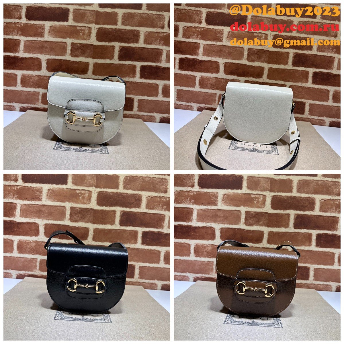 Gucci Knockoff Horsebit 1955 Crossbody Rounded 760191 AAA+ Bag