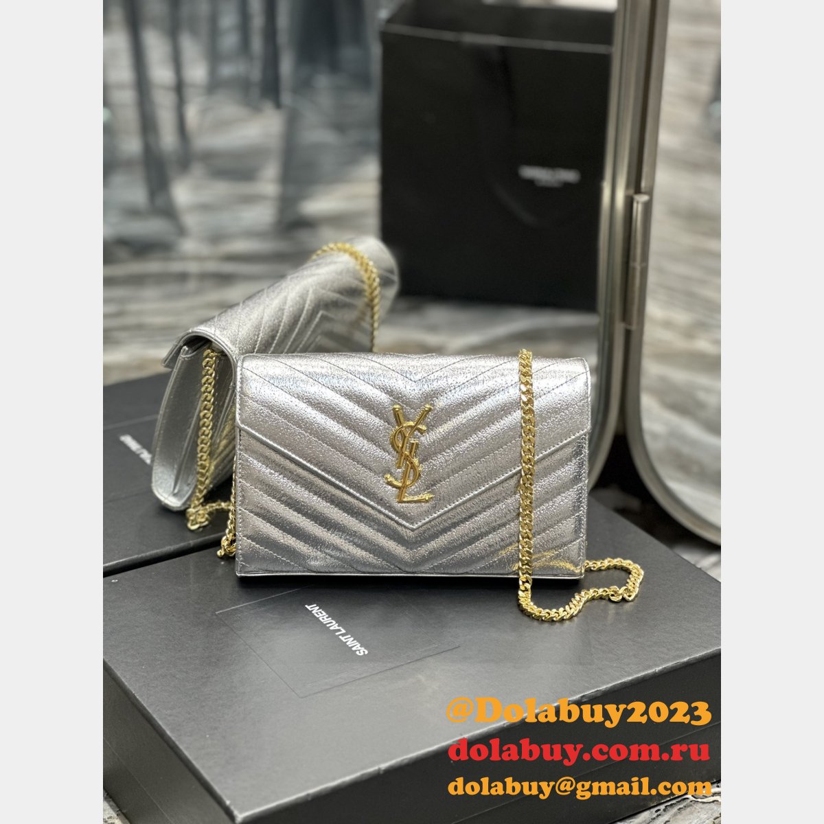 Monogram Woc Cassander Matelasse Chain YSL Replica Best 393953 Bag