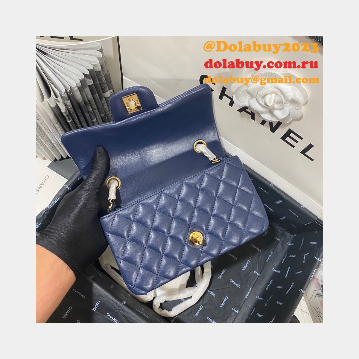 Top Quality CC Lambskin Flap Bag 1116 20CM