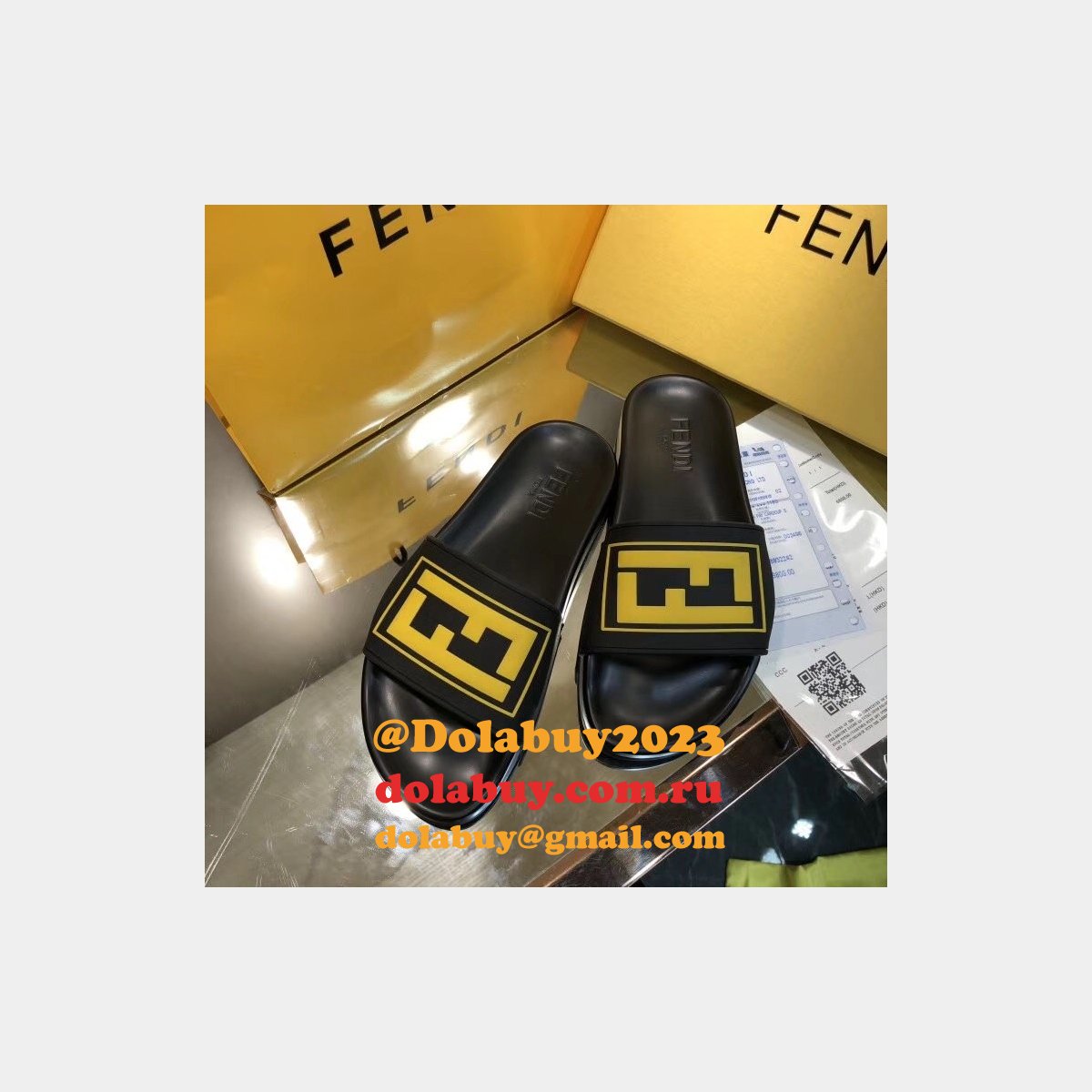 fashion F**di casual slippers