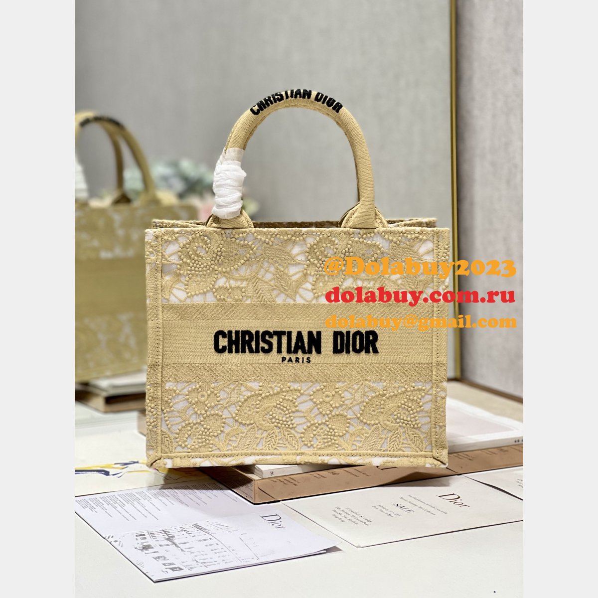 Dior Replica Book tote Bayadere D-Stripes AAA+ Bags