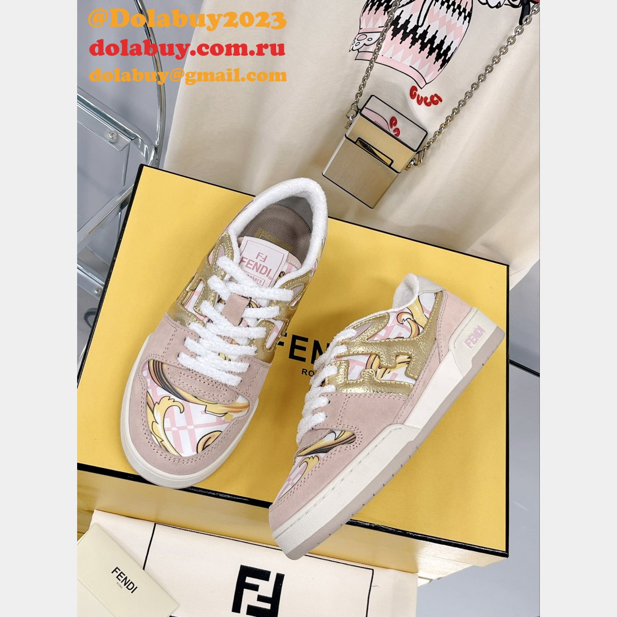 Hottest Replica Fendi X Versace match TUP F Logo Shoes