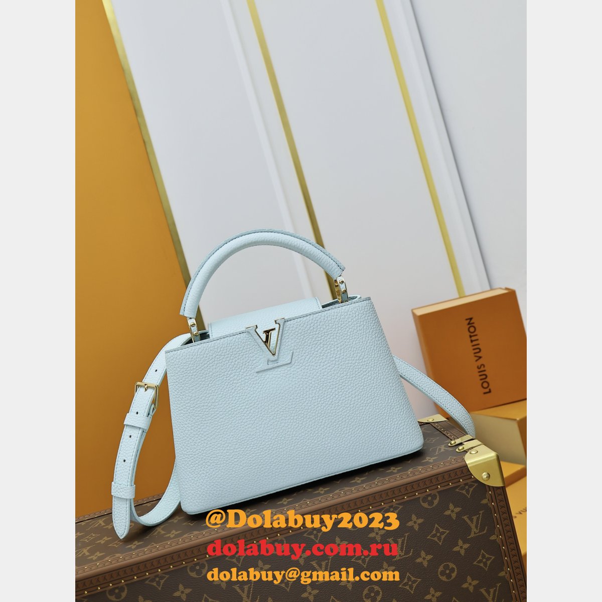 Luxury Designer Louis Vuitton Capucines BB M24728 Handbag