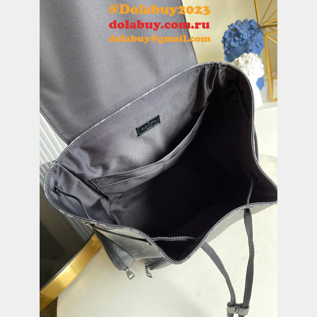 Backpack Designer Louis Vuitton M45538 Trio Monogram Eclipse Bags